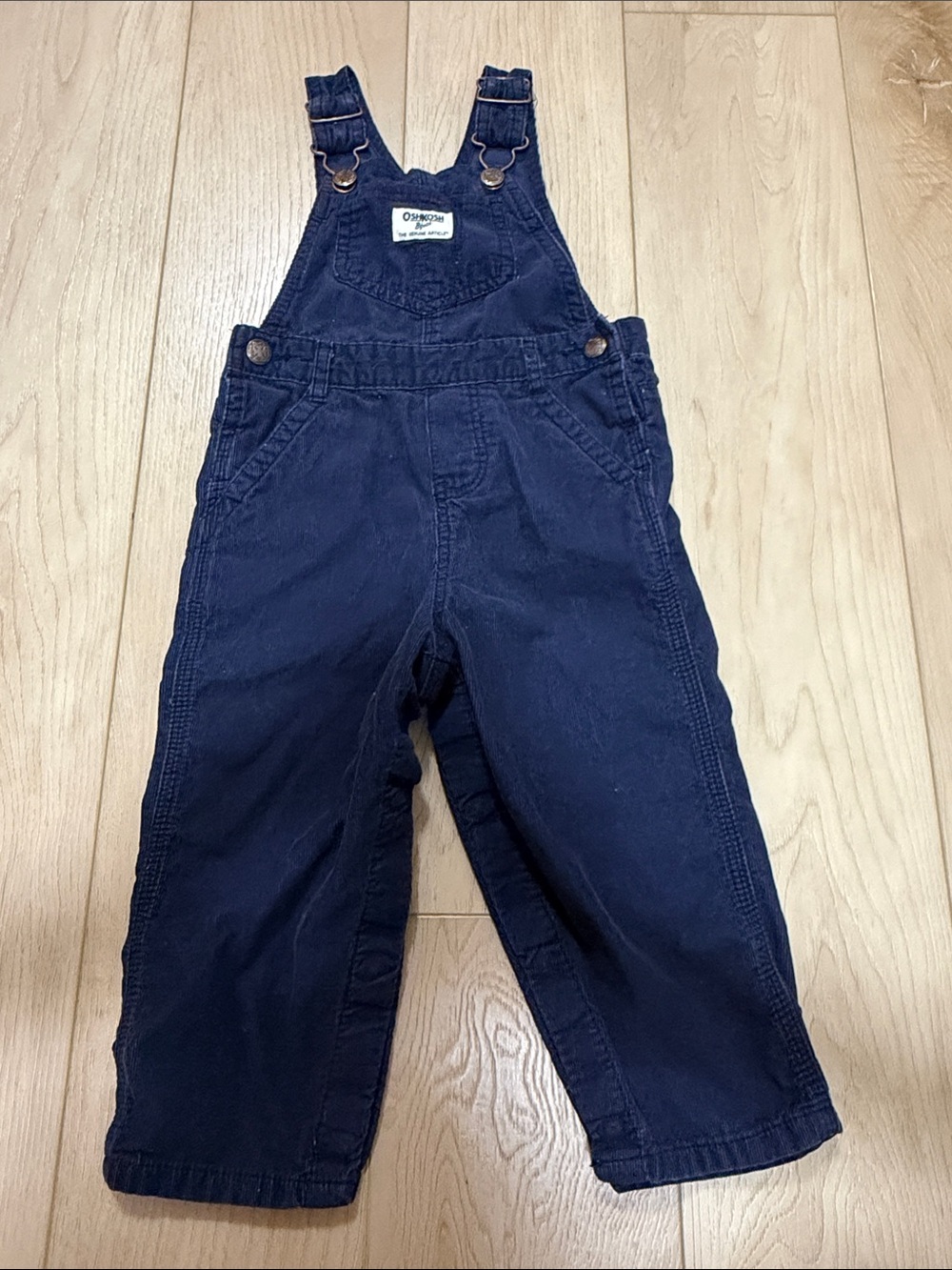 OshKosh B’gosh Navy Lightweight Corduroy Overalls, sz 24mo